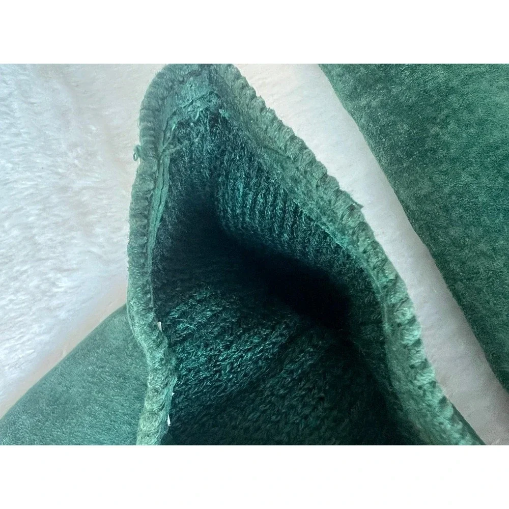 Suede Gloves Forest Green Lined Med Dark Academia Vintage MCM Forestcore Classic